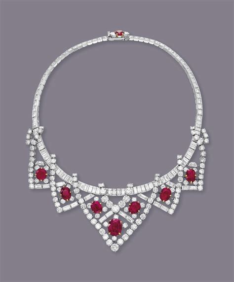 cartier ruby diamond necklace